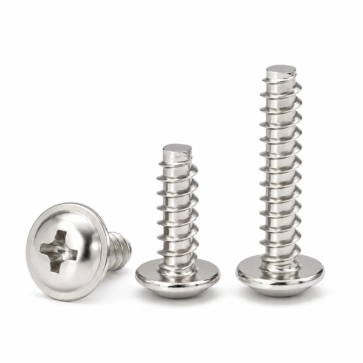 Pan Head Machine Screw & Washer Assemblies (PWB Series) — Nickel Plated — product photo