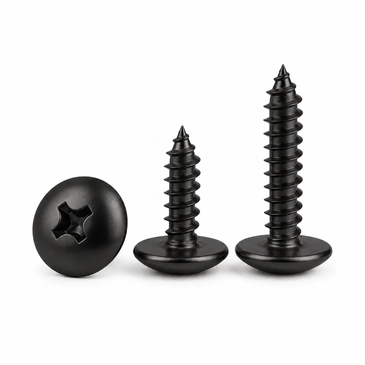 Wafer Head Self-Tapping Screws (TA Series) — Black Oxide — product photo