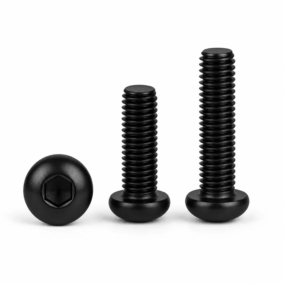 Button Head Hex Socket Screws — Black Oxide — product photo