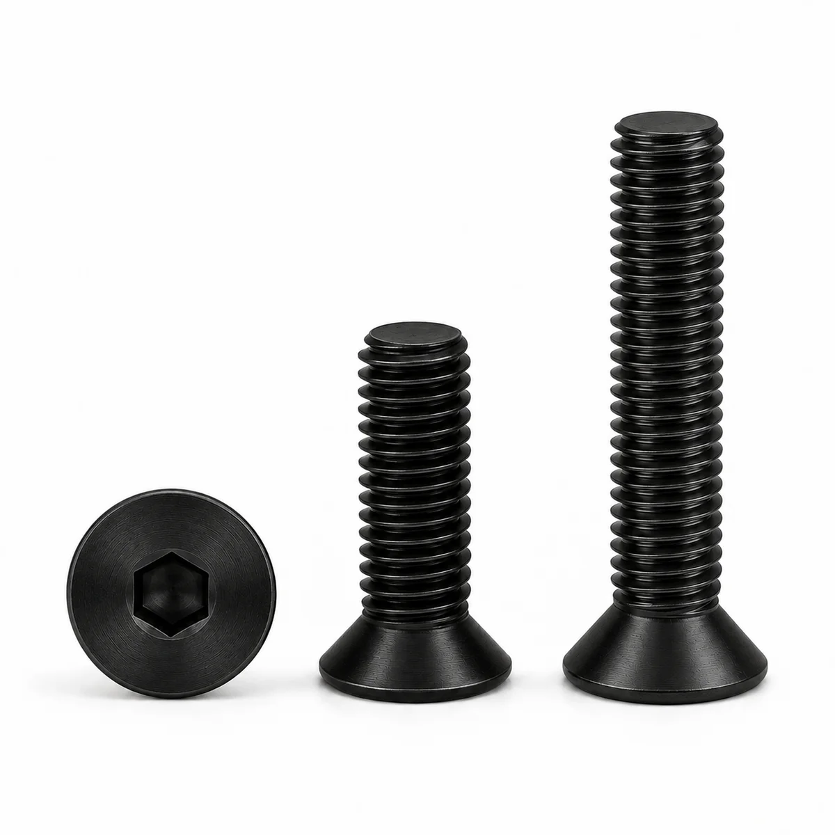 Countersunk Hex Socket Screws — Black Oxide — product photo