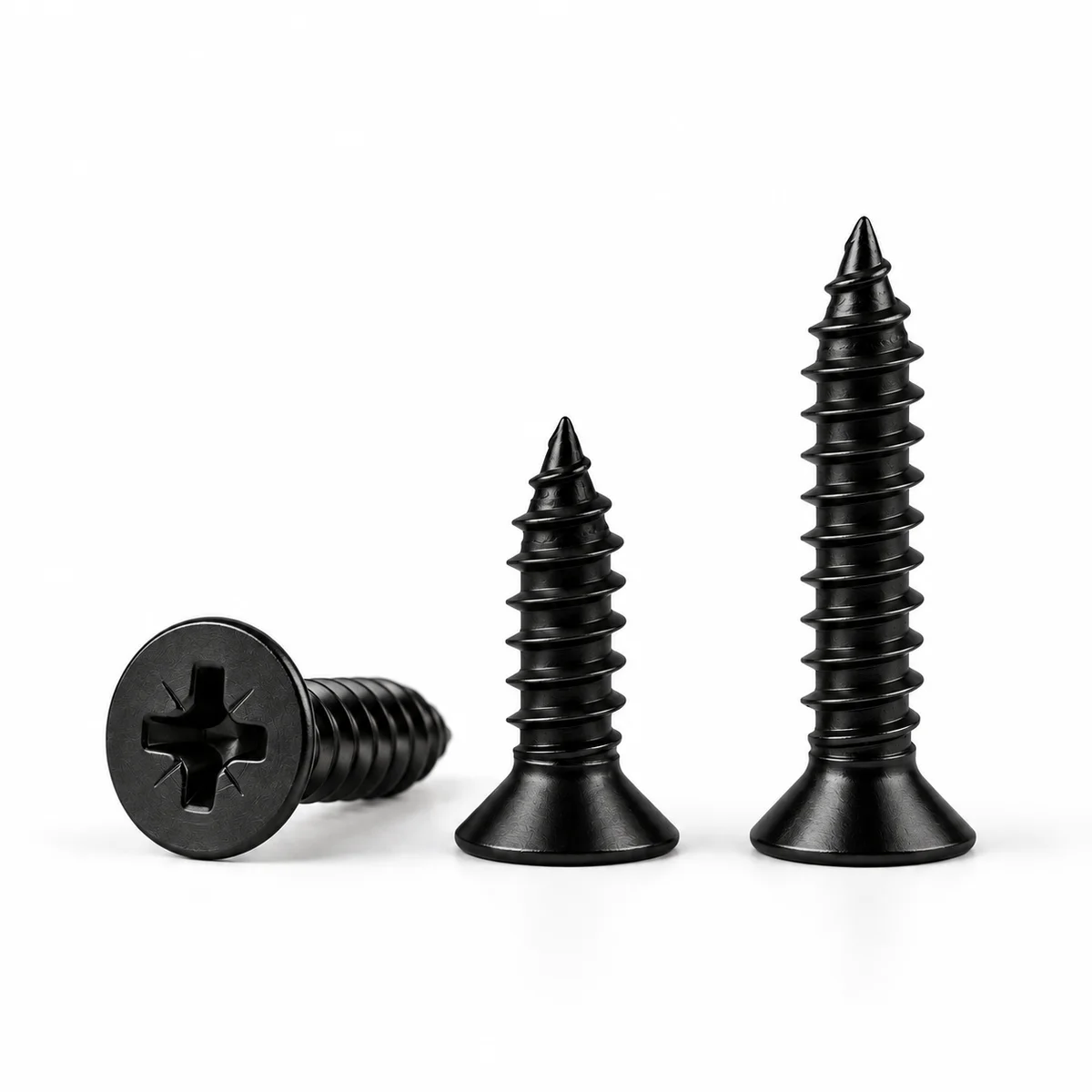 Countersunk Self-Tapping Screws (KA Series) — Black Oxide — product photo