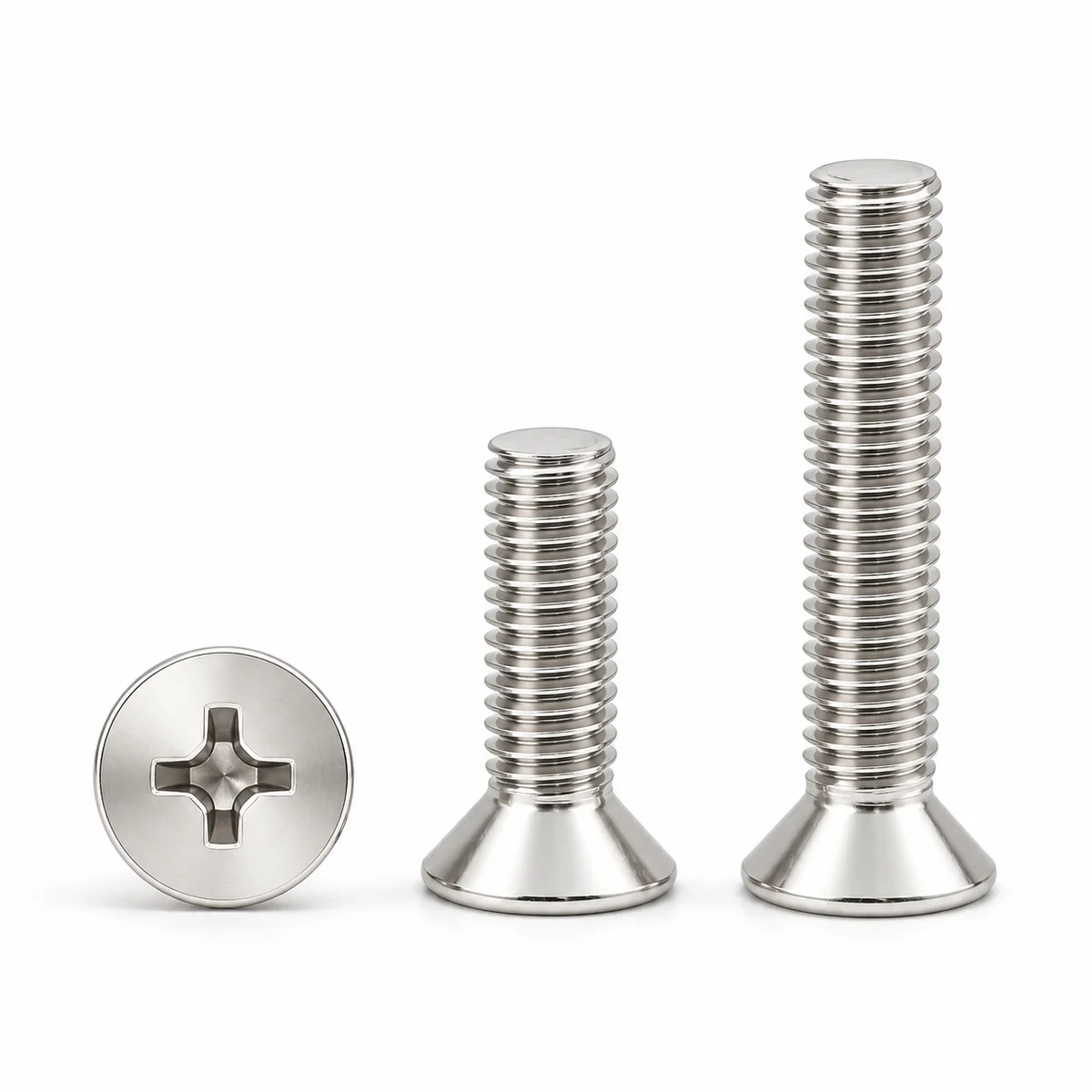 Countersunk Head Machine Screws (KM Series) — Nickel Plated — product photo
