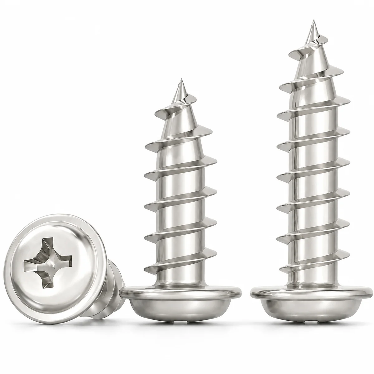 304 Stainless Pan Head Self-Tapping Screw & Washer Assemblies (PWA Series) — product photo