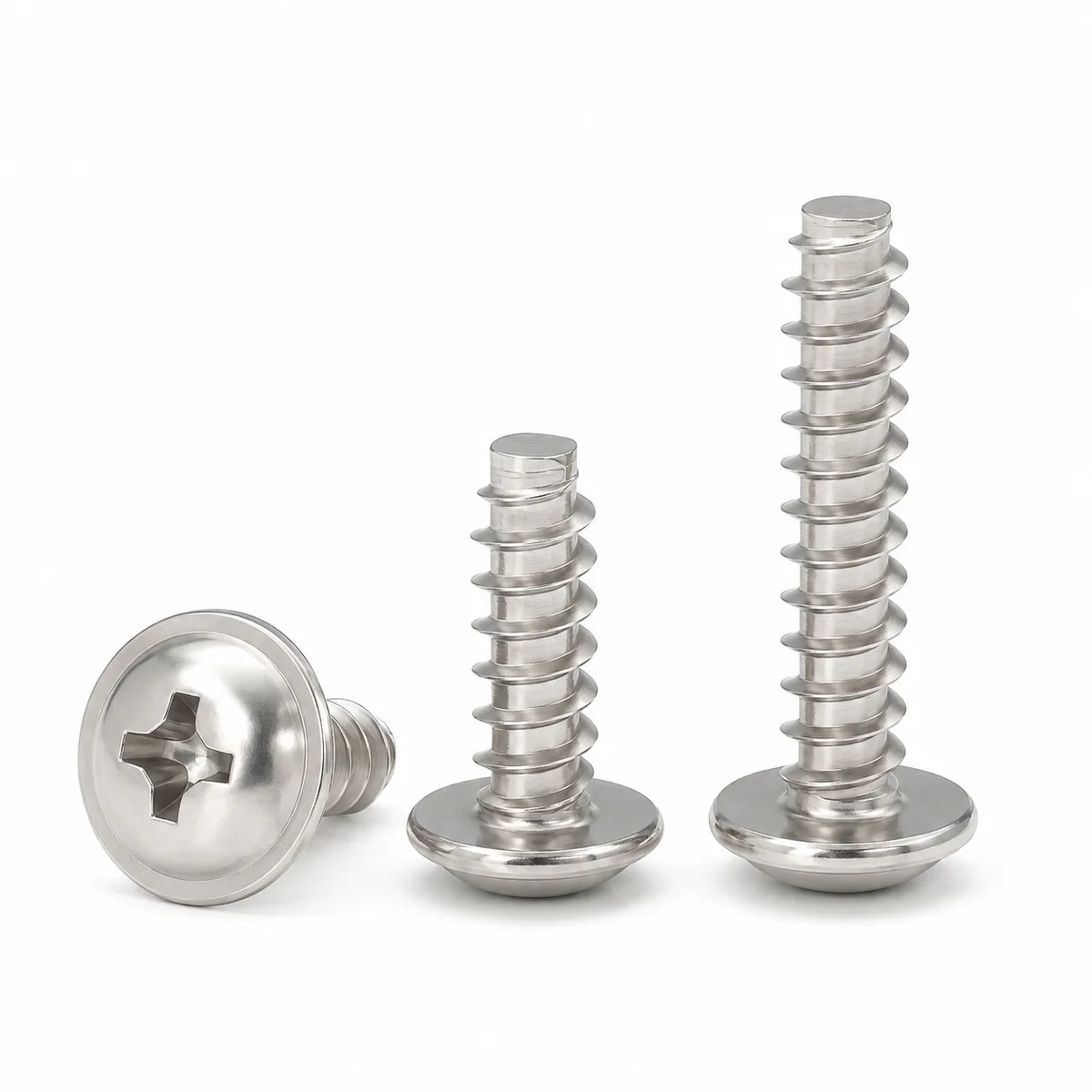 304 Stainless Pan Head Machine Screw & Washer Assemblies (PWB Series) — product photo