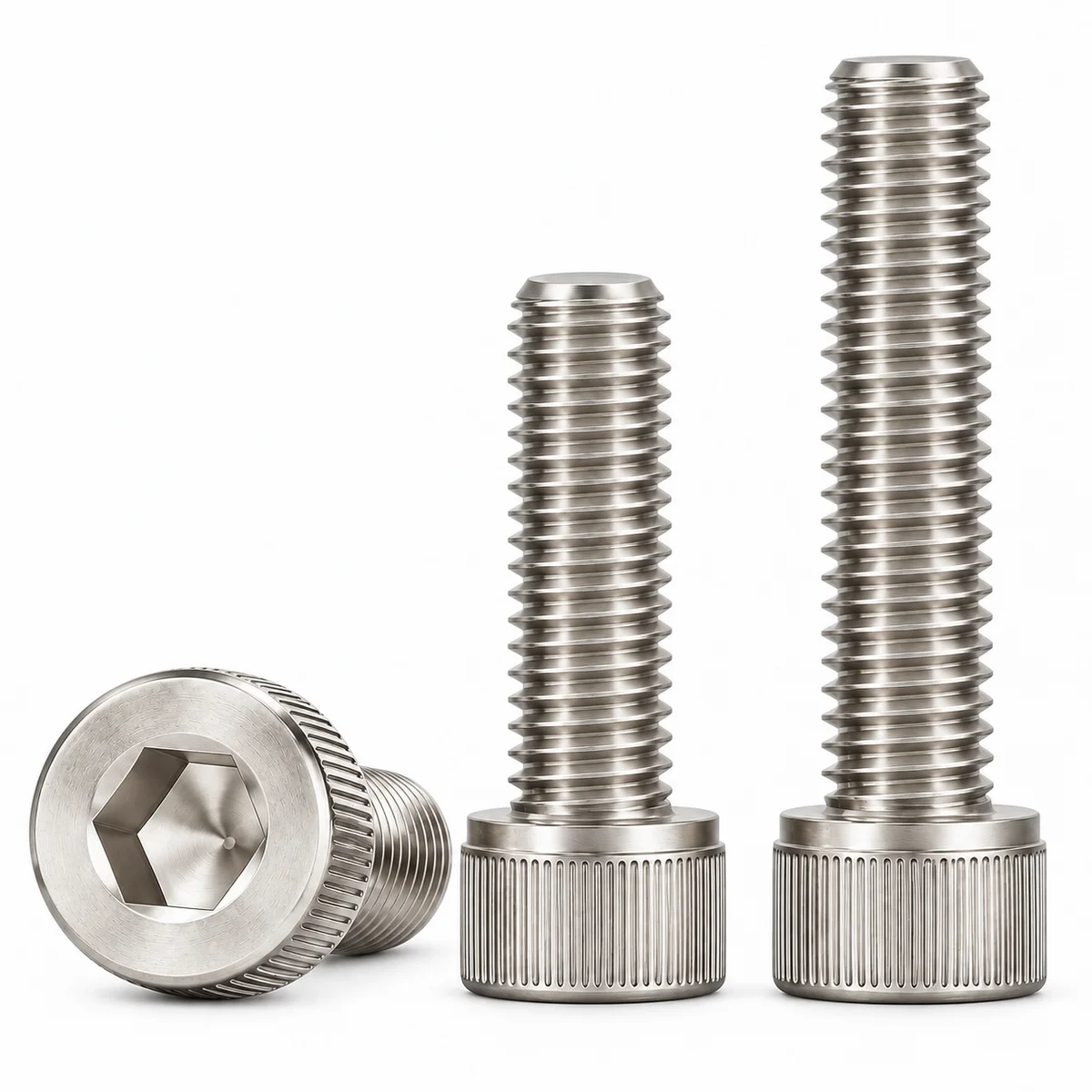 304 Stainless Knurled Socket Head Cap Screws — product photo