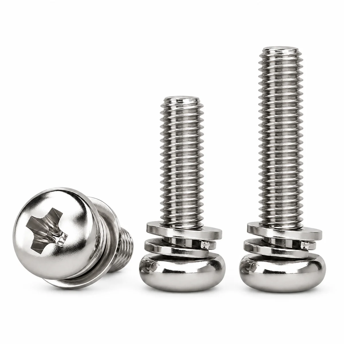 304 Stainless Pan Head Screw & Washer Assemblies (Phillips) — product photo